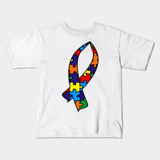 Autism Awareness Ribbon Kids T-Shirt